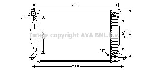 AVA QUALITY COOLING Радиатор, охлаждение двигателя AI2207